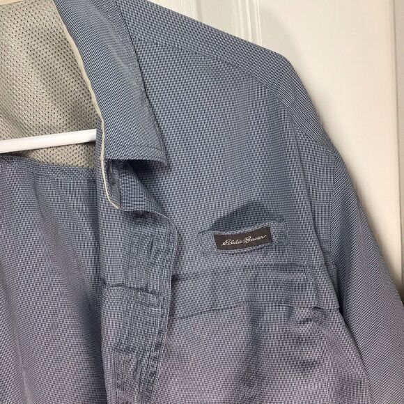 Eddie Bauer Shirt Men's TXL Blue Classic Fit Travex Hiking Camping Outdoor - Picture 4 of 16